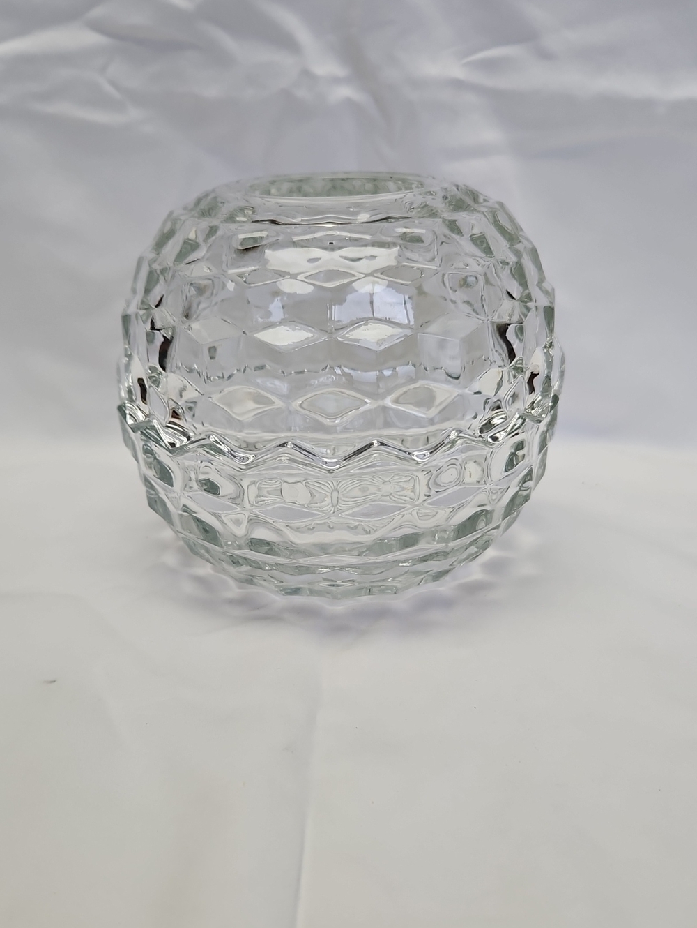 Vintage 1960's Fostoria Clear Glass Fairy Lamp